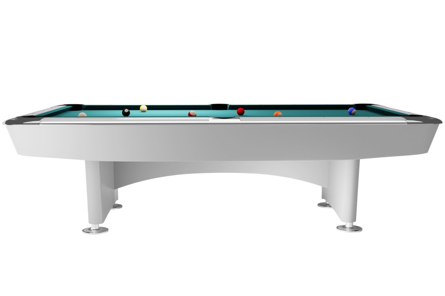 Billardtisch, Pool, Dynamic II, 7 ft. (Fuß), glänzend-weiß, Simonis 860 elektrikblau – Bild 4