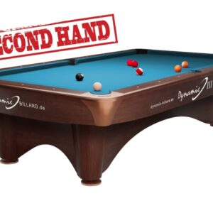 Billardtisch "Dynamic III", 9', braun, Pool, gebraucht, Simonis 860 turnierblau