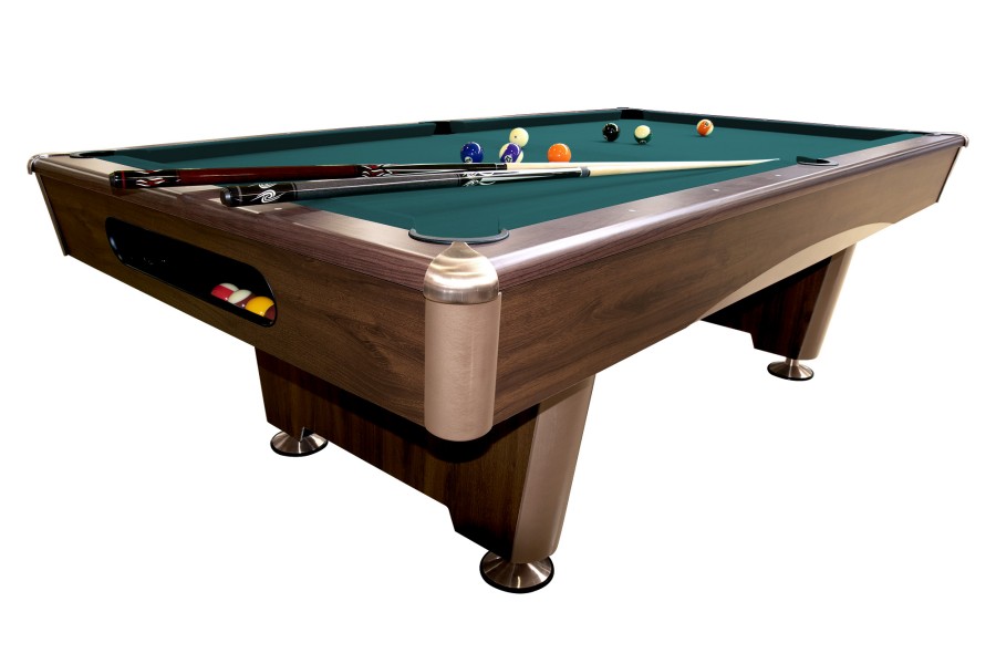 Billardtisch, Pool, Triumph Plus, braun, 8 ft., Simonis 760 blaugrün