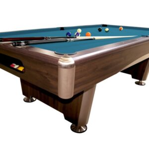 Billardtisch, Pool, Triumph Plus, braun, 7 ft., Simonis 860 elektrikblau