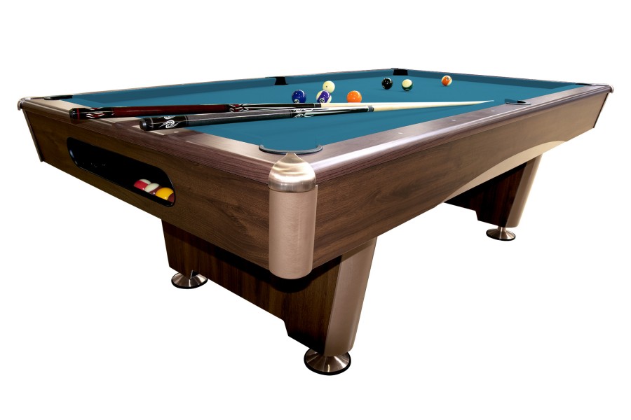 Billardtisch, Pool, Triumph Plus, braun, 7 ft., Simonis 860 elektrikblau