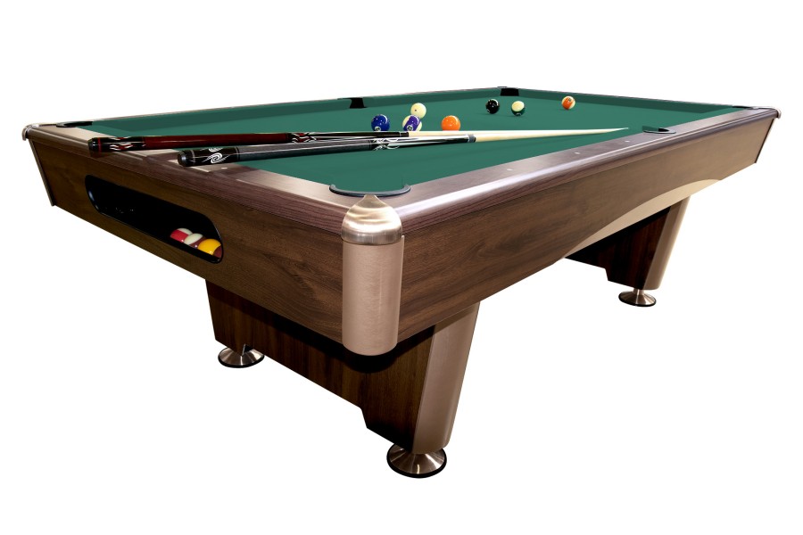 Billardtisch, Pool, Triumph Plus, braun, 8 ft., Simonis 860 gelbgrün