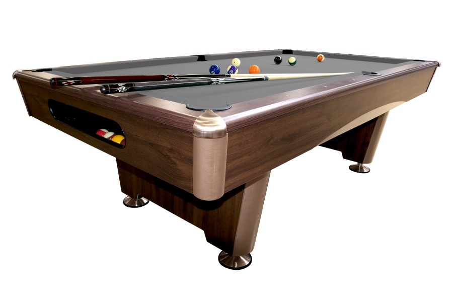 Billardtisch, Pool, Triumph Plus, braun, 8 ft., Clubtuch grau