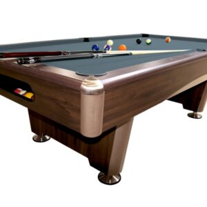 Billardtisch, Pool, Triumph Plus, braun, 8 ft., Simonis 860 puderblau