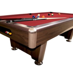 Billardtisch, Pool, Triumph Plus, braun, 8 ft., Simonis 760 rot