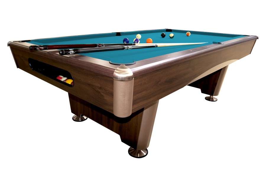 Billardtisch, Pool, Triumph Plus, braun, 7 ft., Simonis 860 turnierblau